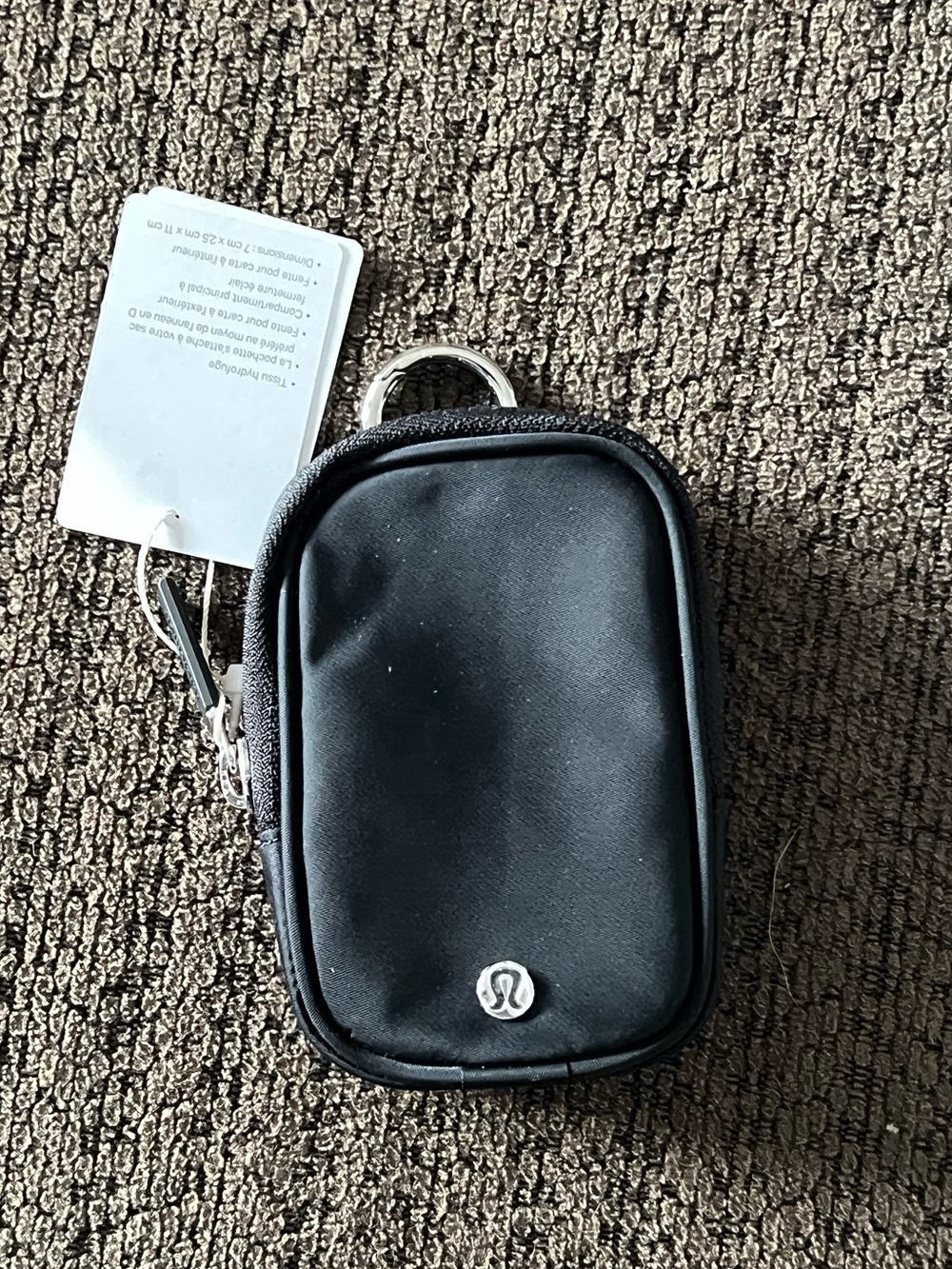 lululemon Clippable Nano Pouch Black NWT